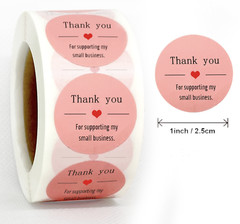 500pcs Round Kraft Paper Thank You Stickers Labels Christmas Xmax Stickers