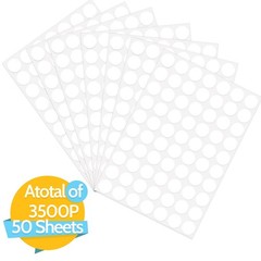 3500 Dot Stickers, 3/4 inch White Coding Labels, Circle 3500 Pieces
