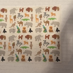 Sandylion Rare Farm Animals Zoo Animals 2 Long Sheet Pack New 80s