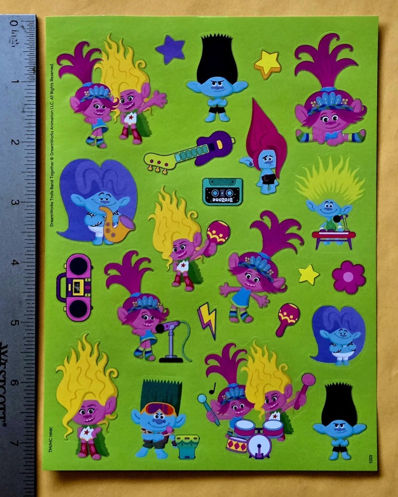 DreamWorks Trolls Band Together Large Format Sticker Sheet