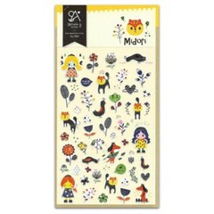 CUTE MIDORI STICKERS Sheet Girls Cat Dog Bird Food Paper Craft Scrapbook Sticker