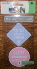Sticko WEDDING Metal Signs Mr & Mrs Ave Bridal Shower Ahead Just Hitched Sticker