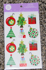 NEW Sticko Dimensional Vellum Christmas Stickers Snowflakes Santa Ornaments