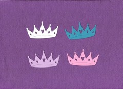 CROWN 3 die cuts scrapbook cards