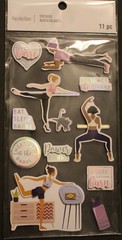New Recollections scrapbook stickers BARRE workout embrace the shake BURN plank