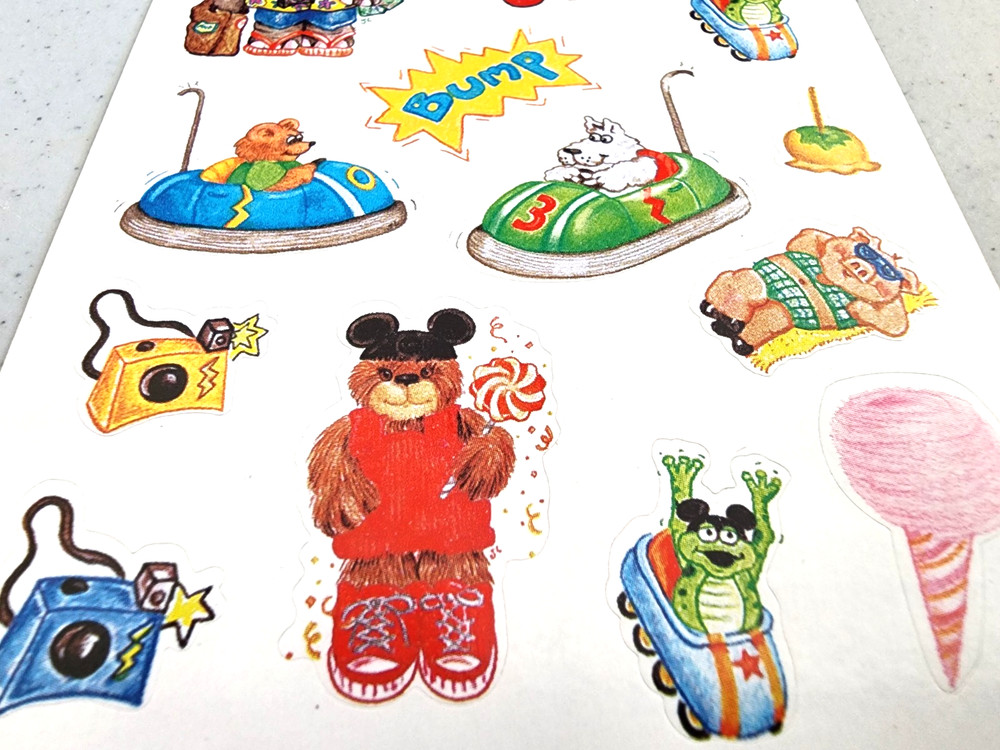 Freckle Press Vacation Stickers 2001 NOS Scrapbooking Hiking Animals Theme 12″