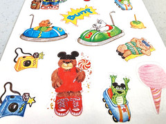 Freckle Press Vacation Stickers 2001 NOS Scrapbooking Hiking Animals Theme 12″