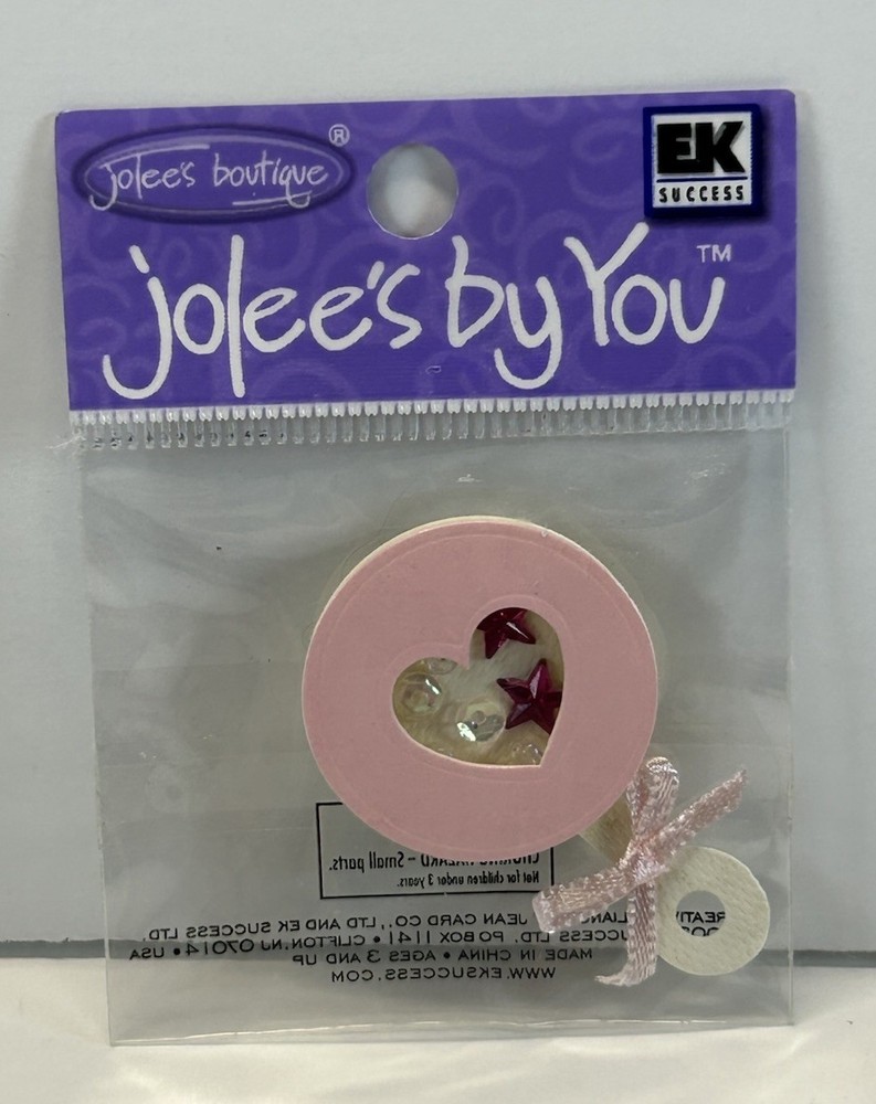 New Jolee’s By You BABY GIRL PINK RATTLE Dimensional Sticker