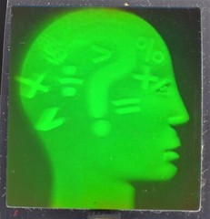 VTG Polaroid 3-D 90’s Hologram Sticker – TOO MUCH 2 THINK ABOUT ~ 1.75 X 1.75″