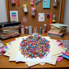 200 PCS Multicolor Mini Metal Round Brads Paper Fasteners Scrapbooking DIY