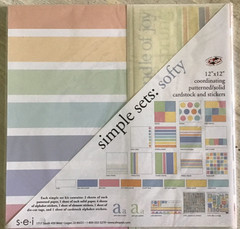 SEI Simple Sets Softy 12×12 Patterned Solid Card Stock Paper & Stickers