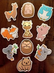STICKERS UPICK Various Animals Cute Cartoon Vinyl PEEL & STICK