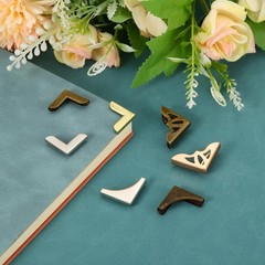 150pcs 20mm Metal Book Corners Photo Protector Retro Metal Bronze Silver Gold