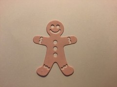 Gingerbread Man Die Cut Embellishments 10 Pcs 2-1/8” x 1-5/8” Scrapbook Cards