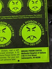 Vintage 70s Mr. Yuk Complete Indiana Poison Control Center Sticker Sheet Page