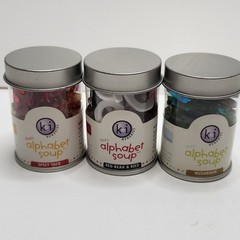 Ki Memories Mini Alphabet Soup Lot of 3 Cans Acrylic Letters Numbers Flowers