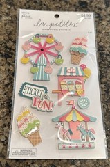 2 PACKS The Paper Studio Stick A Bilities CARNIVAL FAIR Dimensional Stickers