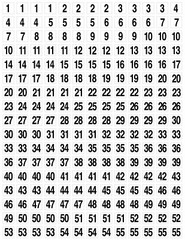 4X 1-55 STICKER NUMBERS Sequential WHITE~TINY1/2″x1/2″ SQUARE LABELS Consecutive