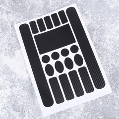 Bicycle Frame Protector Set Carbon Fibre Durable Vinyl Stickers Black