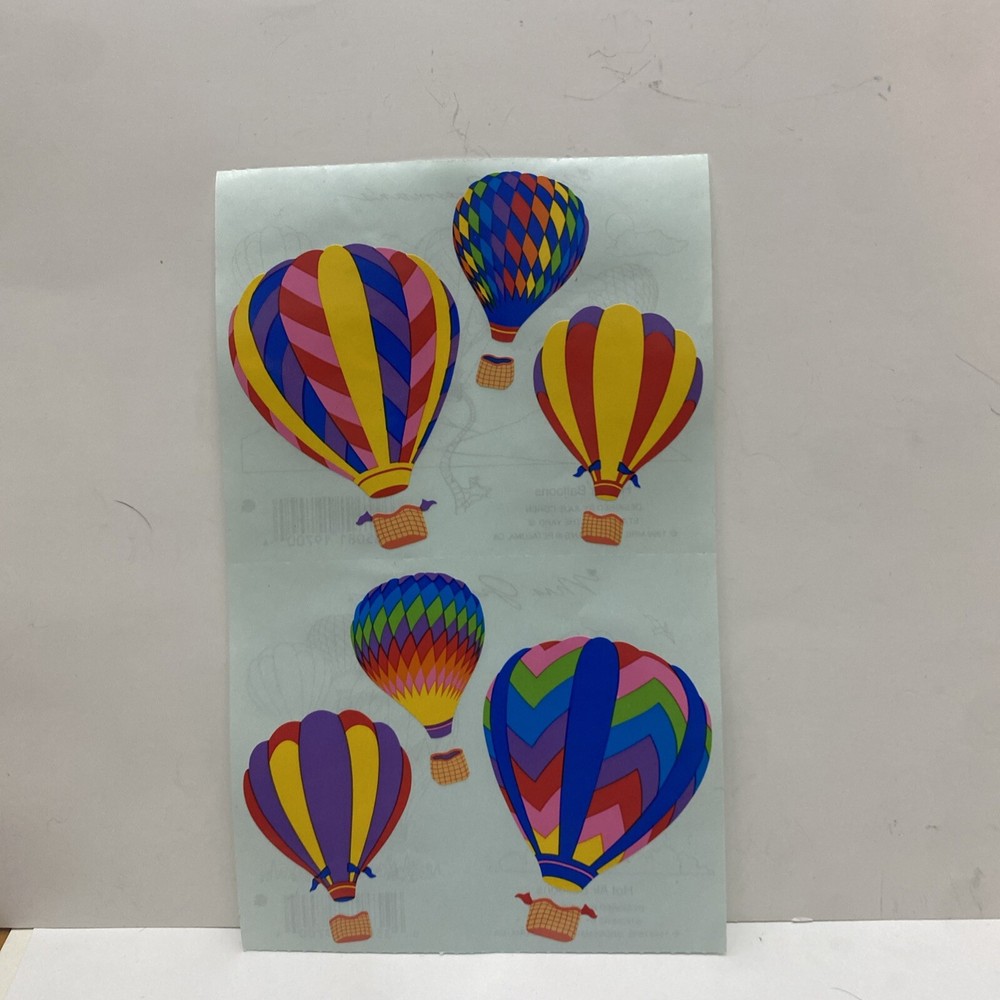 Mrs. Grossman’s Vintage 1999 Stickers HOT AIR BALLOONS 1-4×6.5” Sheet