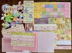 Scrapbook BABY GIRL PAPER, STICKERS, EMBELLISHMENTS