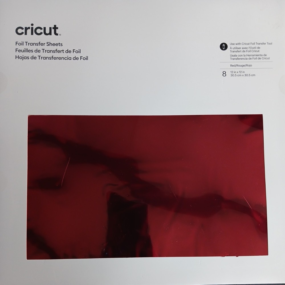 Cricut Red 30.5cm x 30.5cm (12″ x 12″) 8 Sheets for use Cutting Machines.