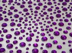 CraftbuddyUS 325 Purple Self Adhesive Diamante Rhinestone Gems Cards & Craft