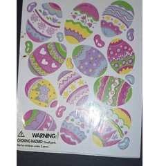 Color clings easter egg stickers NIP 4 sheets jelly beans