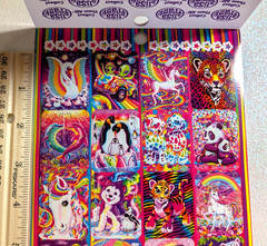 NEW! LISA FRANK STICKER PAD ~ OVER 600 Mini to Large COLORFUL STICKERS! 5 Sheets