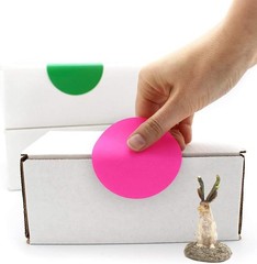 Vibrant 3 Inch Fluorescent Pink Circle Stickers – 500 Count for Easy Labeling