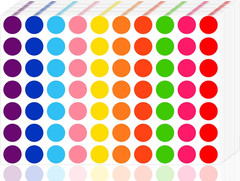 3500 Pieces Dot Stickers, 3/4 Inch Color Coding Labels, 10 Color Circle Price St