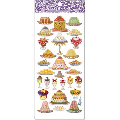 Violette Stickers – French Desserts – 2 Vintage Victorian Sweets Sticker Sheets