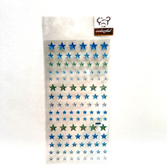 Blue Epoxy Glitter Star Dimensional Stickers Scrapbooking Cardmaking