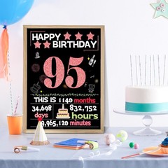 Joycard 95th Birthday Card with Envelope, 95th Birthday Decorations for Women…