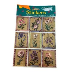 AMERICAN GREETINGS FORGET ME NOT Floral STICKERS 4 SHEETS NEW FLOWERS Vintage