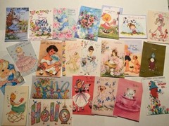 Vintage Style Hello/Thinking Of You 44 pc CARDS/DIE CUTS/Gift Tags~Journals~Tags