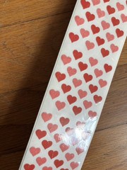 Vintage 80’s Sandylion Pink Red Heart Fuzzy Sticker micropak SEALED