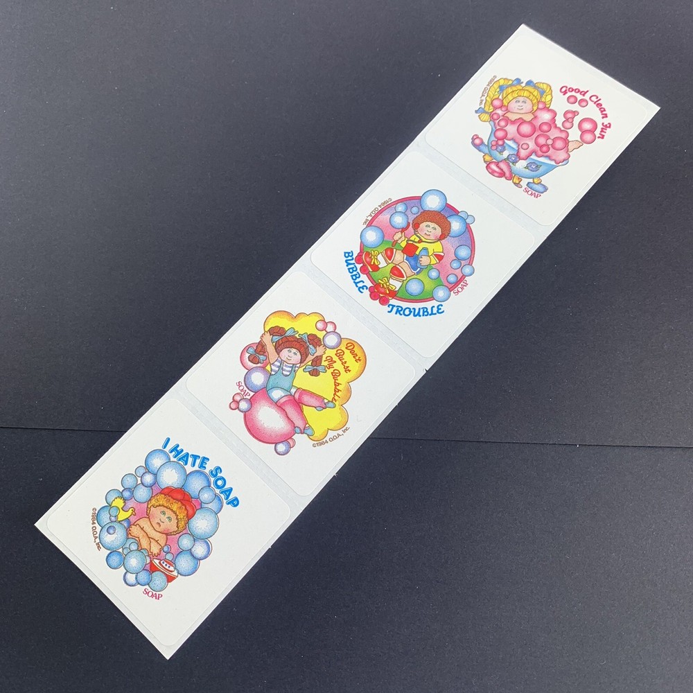 Vtg 80s Stickers Scratch Sniff Toymaker Cabbage Patch Kids Soap