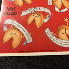 Lot Of 2 Vintage 1983 Hallmark Stickers Fortune Cookies Funny 2 Loose Sheets