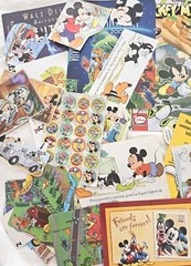 Disneys Mickey Mouse & Pluto Ephemera 100+ Pc Paper Journals Scrapbooks