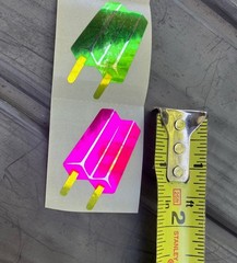 Vintage Sandylion Popsicle Stickers 1980s Foil Rare Sandy Lion Sheet Kawaii NOS