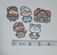 Hubman and Chubgirl Die Cut Vinyl Stickers – Little Red Riding Hood