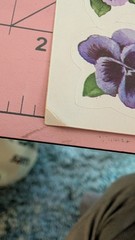 Vintage Hallmark Stickers Pansy Pansies Flowers In Cart Lot 2 Sheets READ