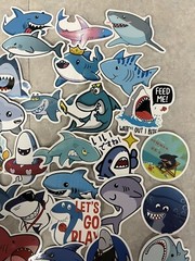 10 Pcs Random Shark Stickers | Animal Stickers | Ocean Animals | Party Favors