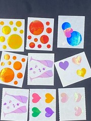 Mrs. Grossman’s Sticker Lot of 9 Hologram OPAL Mods Sheets Vintage Hearts 1984
