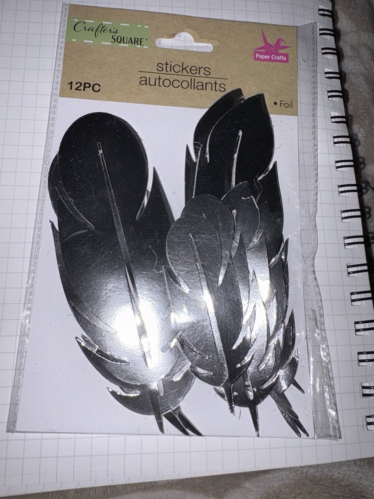 Brand New Crafters Square 12pc Leaf Stickers Foil by Auto Coolants Stickers