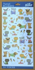 Cats And Dogs Sticker Sheet / Sticko