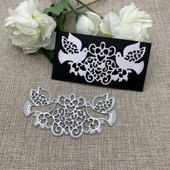 Wedding Christmas doves heart swirls metal cutting dies cut cutter die