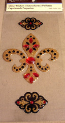 RECOLLECTIONS Epoxy Glitter Stickers FLEUR de LIS – 3 pcs