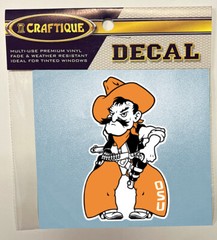 Oklahoma State University COWBOYS PISTOL PETE MASCOT Vinyl Decal #2 OSU Sticker